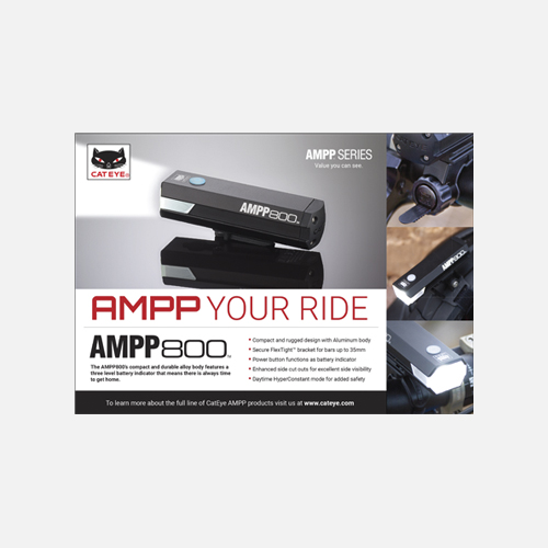 Print ads for CatEye AMPP cycling lights