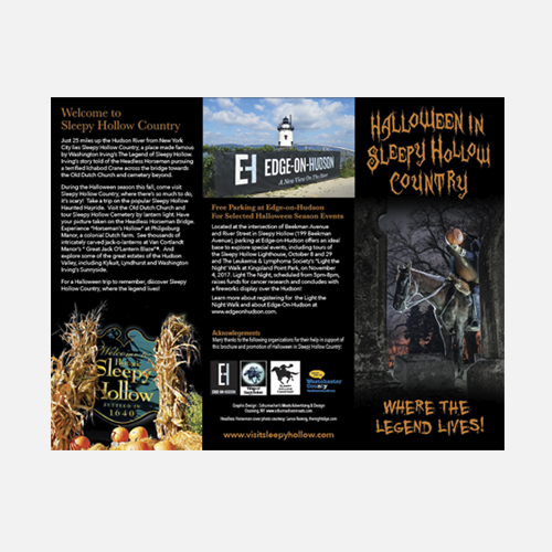 Halloween brochure for The Village of Sleepy Hollow