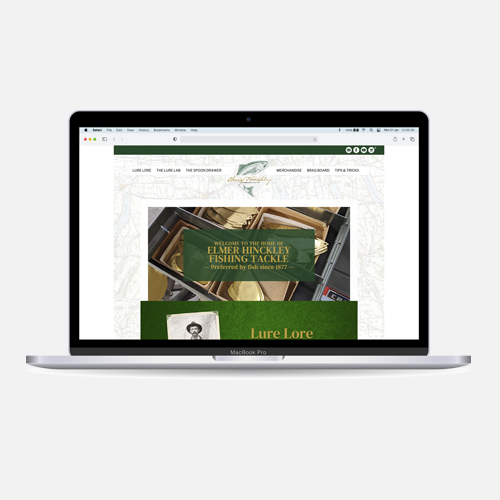 Website for Elmer Hinckley Fishing Tackle